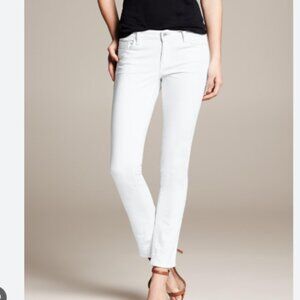 Banana Republic Women's White Slim Ankle Jeans Size 31R/12R